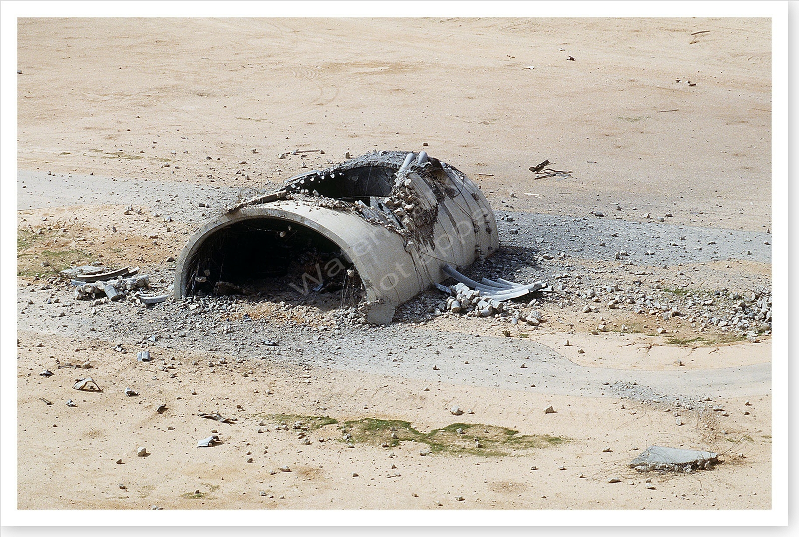 Ali Al Salem Air Base Kuwait Destroyed Aircraft Shelter Desert Storm 8x12 Photo