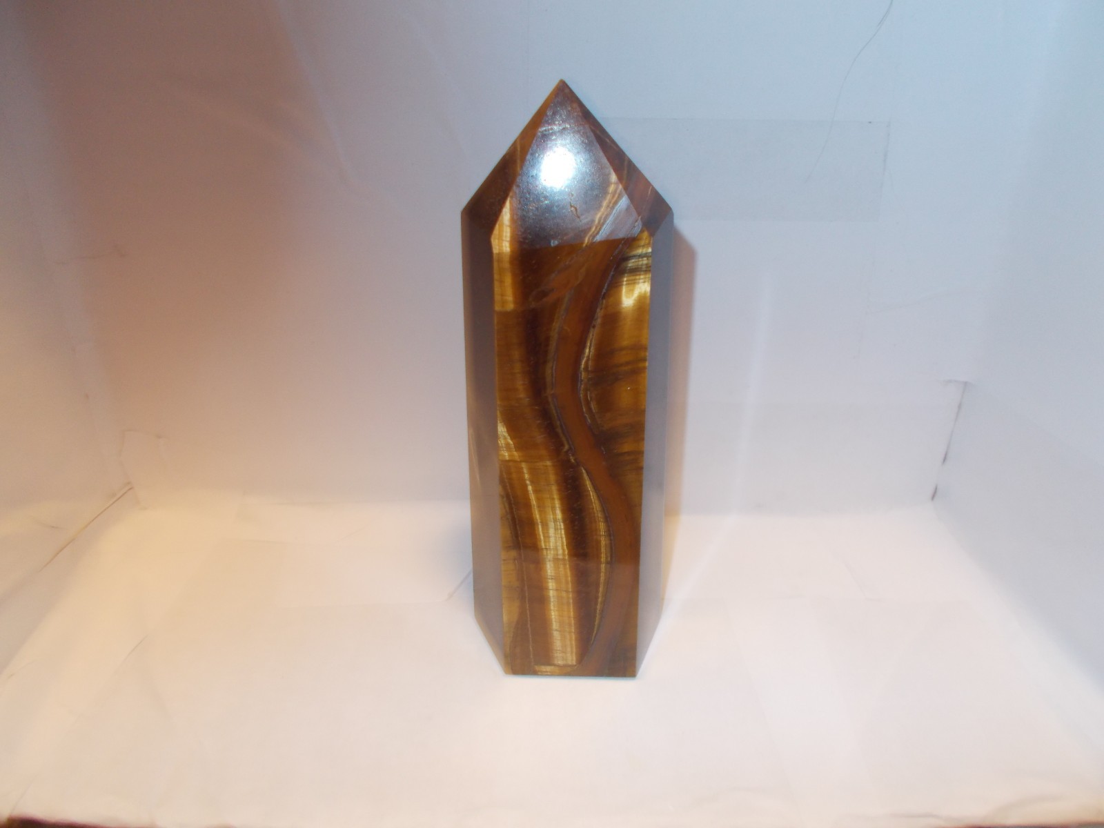 Beautiful Oblisk Tower Tiger Eye 1 .3lbs. 6\ Beautiful Oblisk Tower Tiger Eye 1 .3lbs. 6\