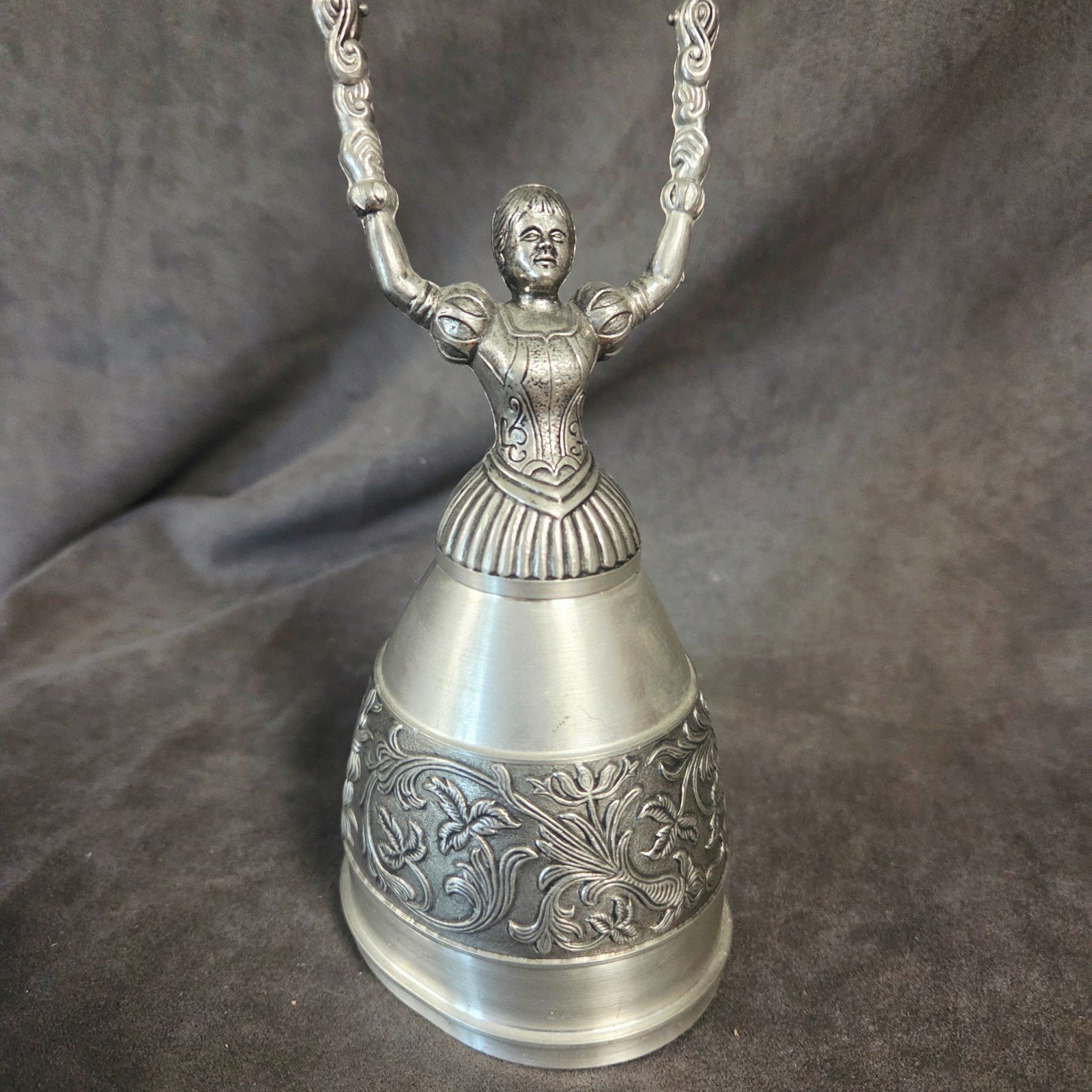 Vintage German Pewter Wedding Cup Brautbecher Missing Upper Cup 6.75\ Vintage German Pewter Wedding Cup Brautbecher Missing Upper Cup 6.75\