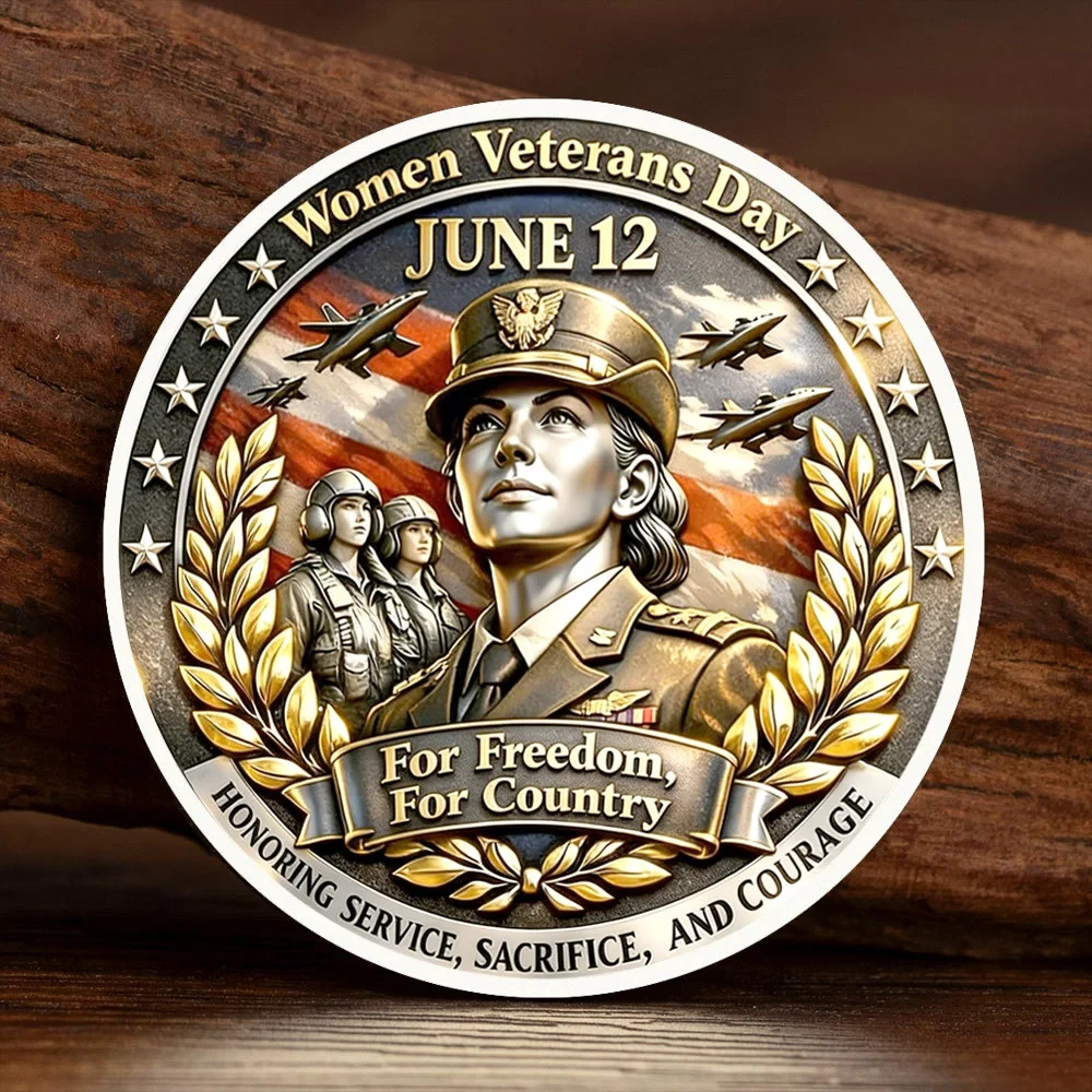 Women Veterans Day June 12 Female Veteran Military Challenge Coin Gift