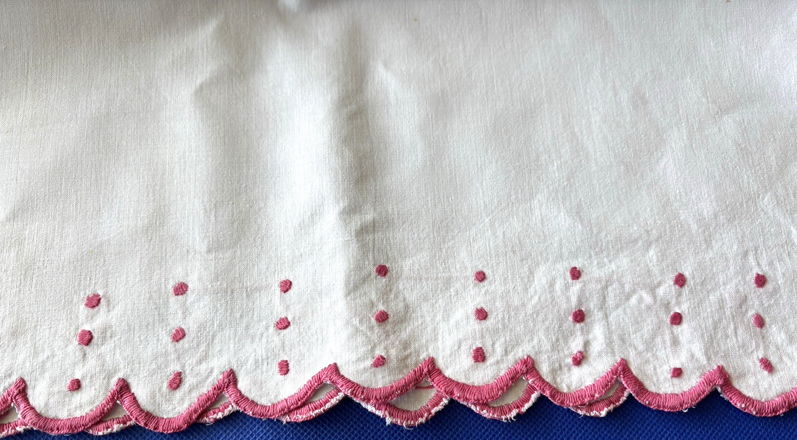 FABULOUS VTG HUGE BOLSTER-100% PERCALE COTTON, 18 X 62
