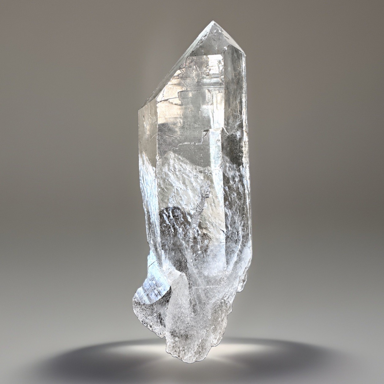 “Silver Current” Hashupi Himalayan Akashic Etched Optical Luster Quartz Crystal