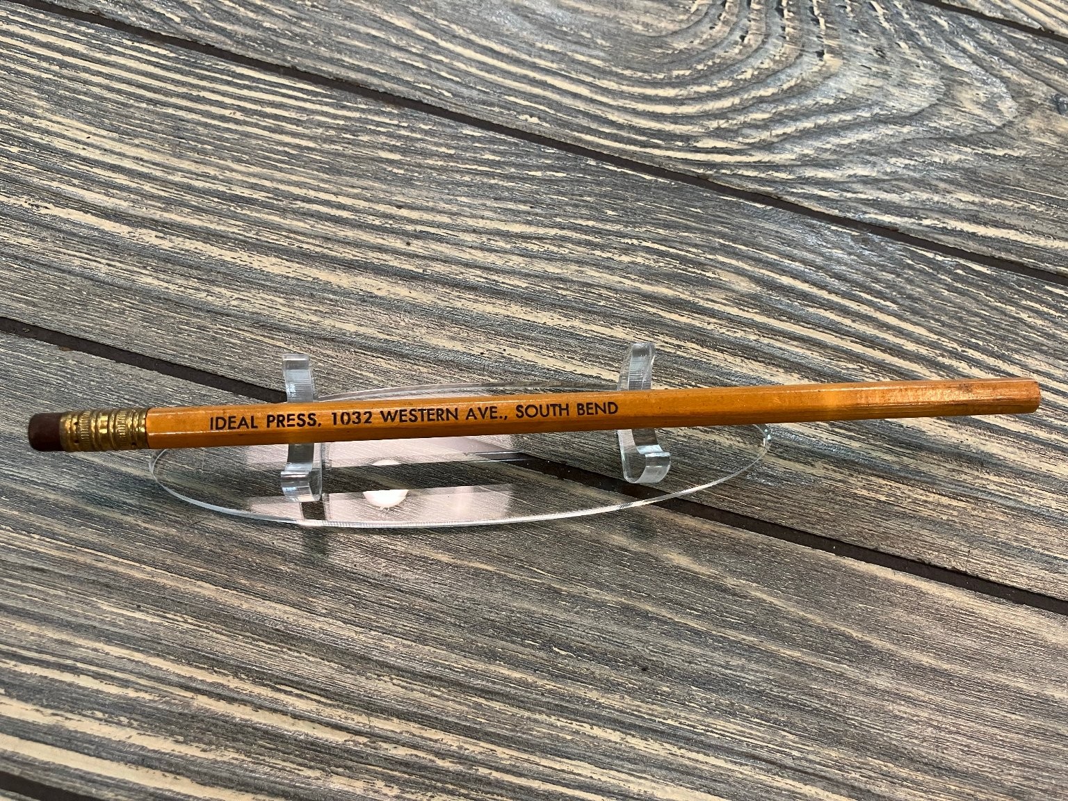 Ideal Press South Bend Advertising Pencil Vintage Standard Size Promotional