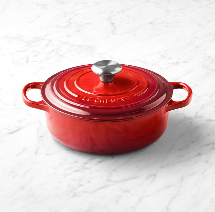 Williams Sonoma Le Creuset Signature Enameled Cast Iron Round Wide Dutch 3.5-Qt