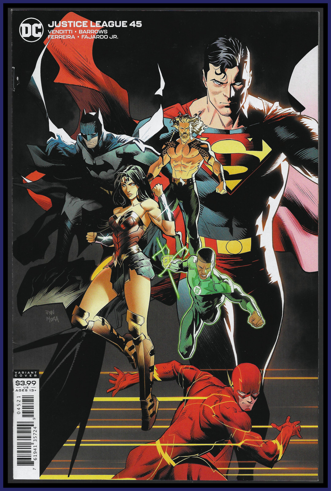 JUSTICE LEAGUE #45 (2020) DAN MORA VARIANT SUPERMAN BATMAN DC NM-