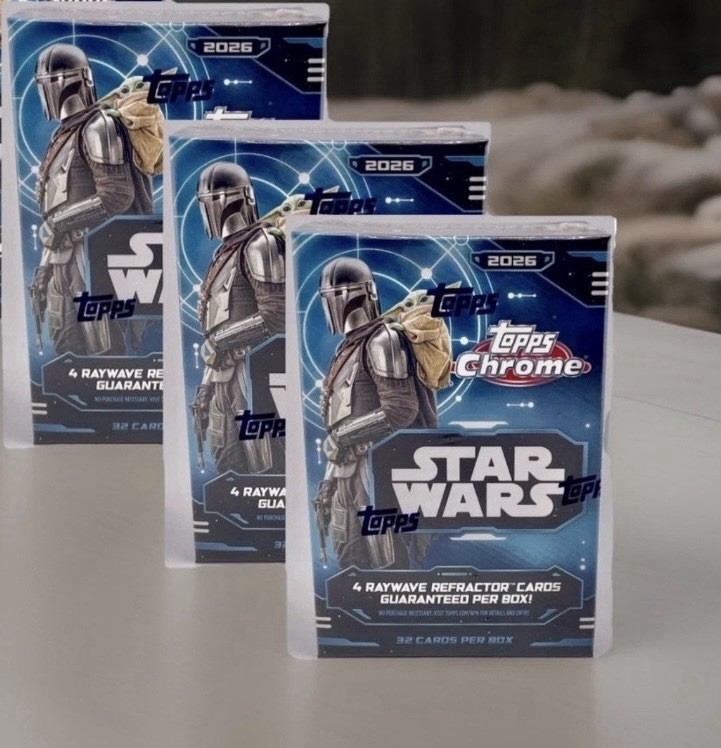 2026 Topps Chrome Star Wars Factory Sealed Value Blaster Box (Lot of 3) IN HAND