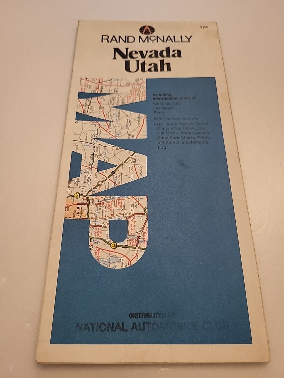  Rand McNally Nevada Utah Map