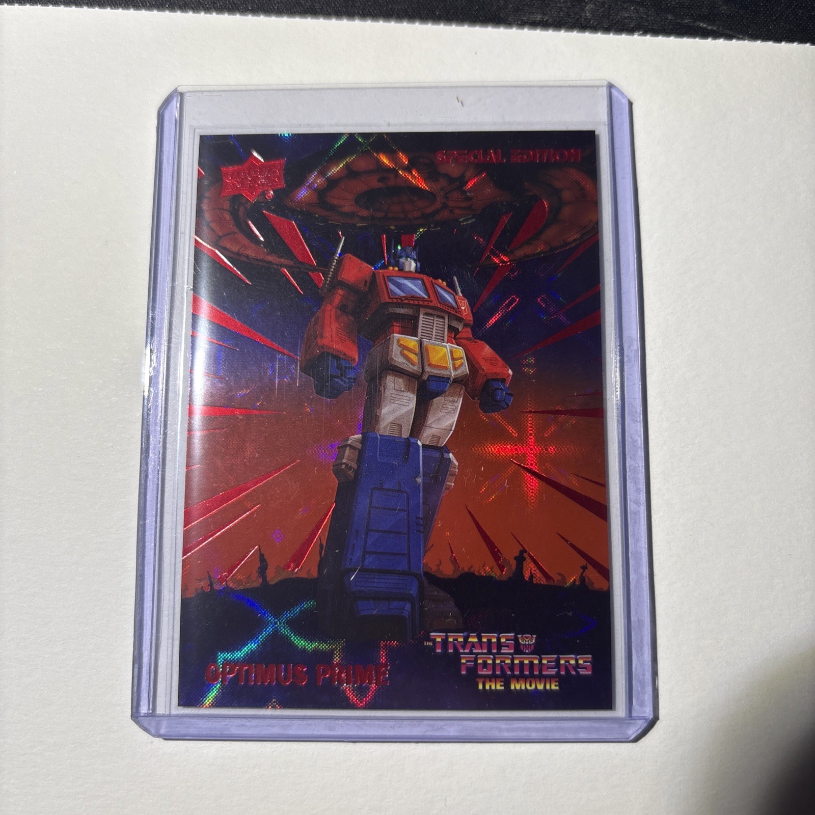 Upper Deck Transformers The Movie 40th Red NUMBERED Optimus Prime #1 1782/1986