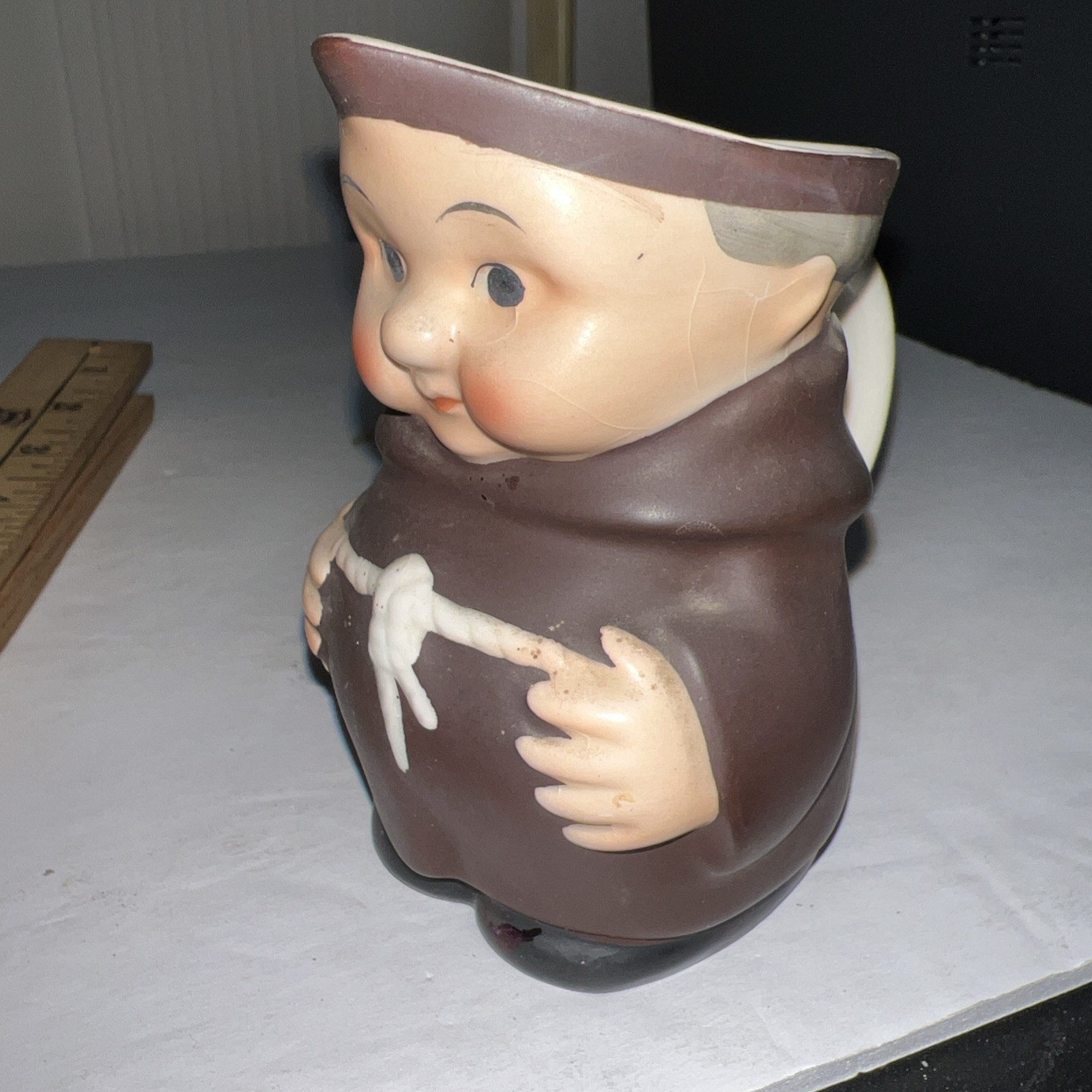 Vintage 1950s Goebel Germany Friar Tuck Miniature Creamer Pitcher 4.25