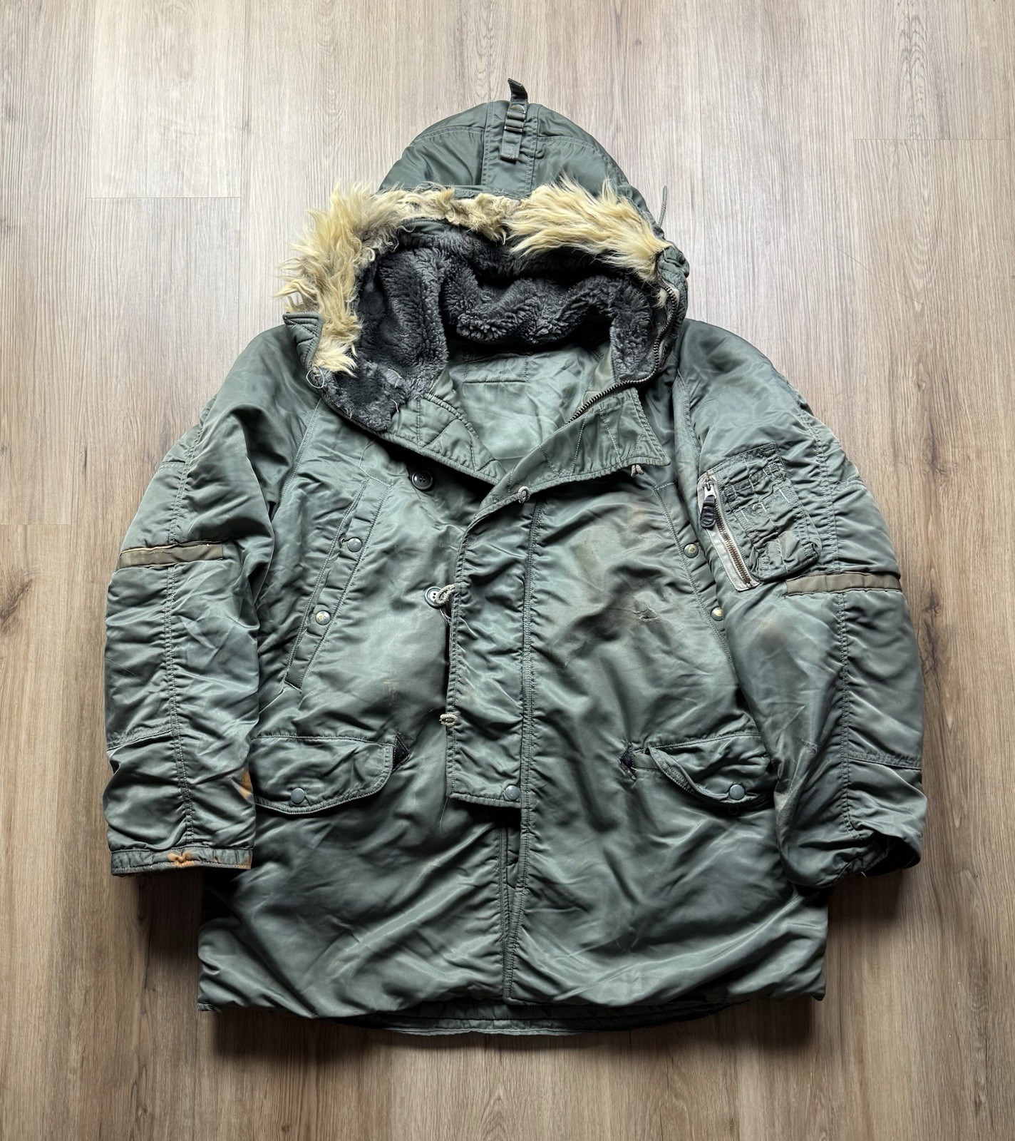 50s VINTAGE Albert Turner N-3b Parka RARE Cold Weather Military Green Coyote Fur 50s VINTAGE Albert Turner N-3b Parka RARE Cold Weather Military Green Coyote Fur