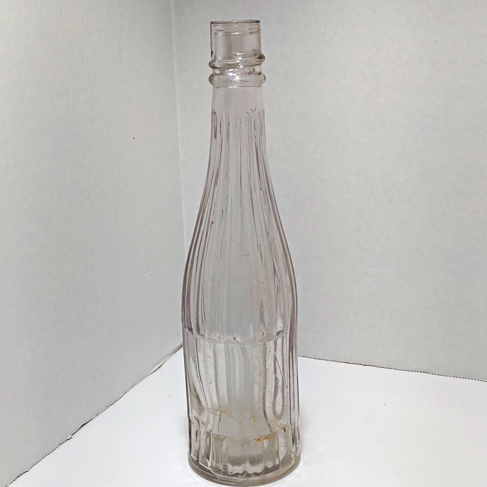 antique vertical ribbed  Glass Bottle Embossed Base patented 4/9/1898  #3