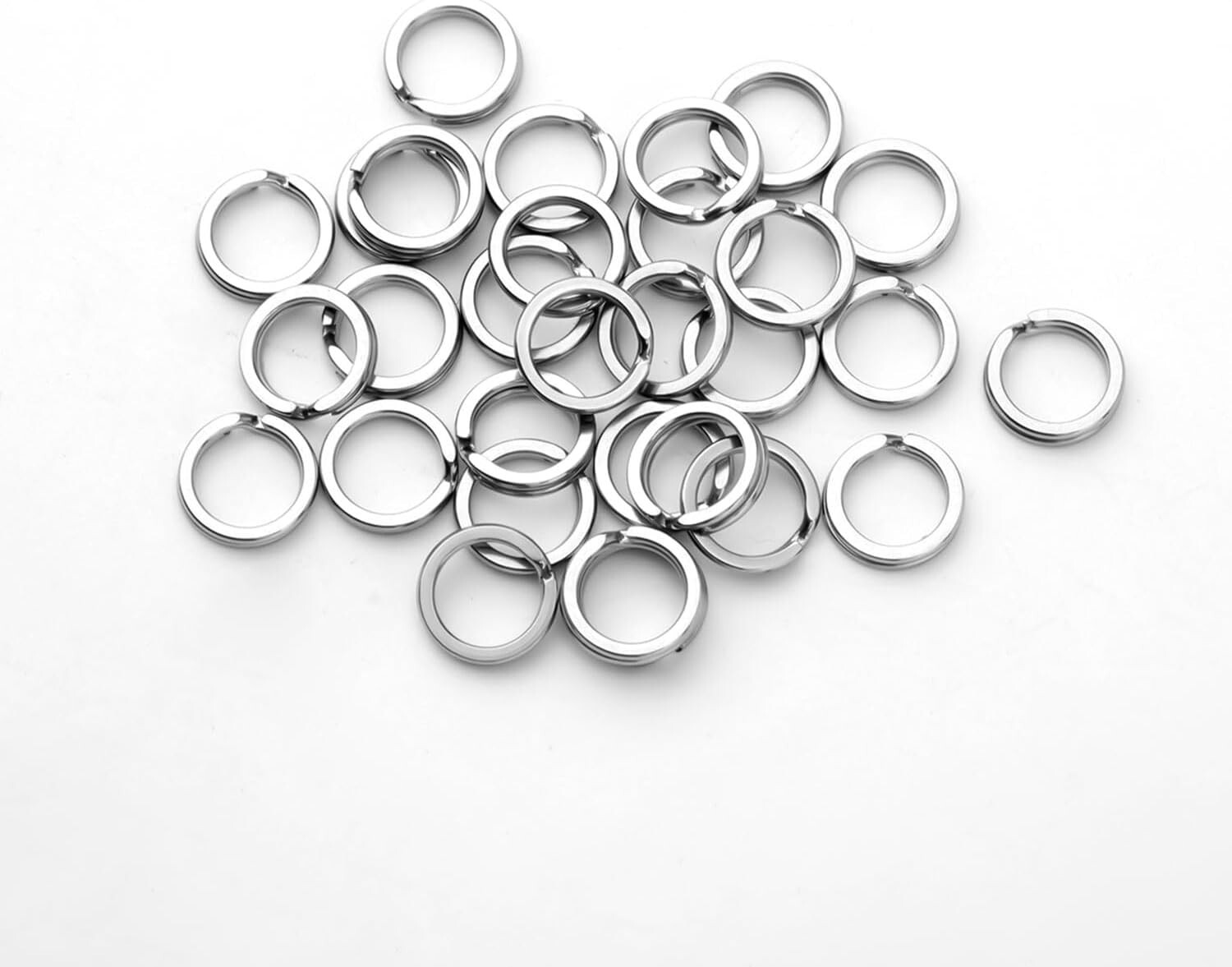 30pcs Split Rings 8mm Stainless Steel Small Key Chain Mini Keychain Rings Spl... 30pcs Split Rings 8mm Stainless Steel Small Key Chain Mini Keychain Rings Spl...