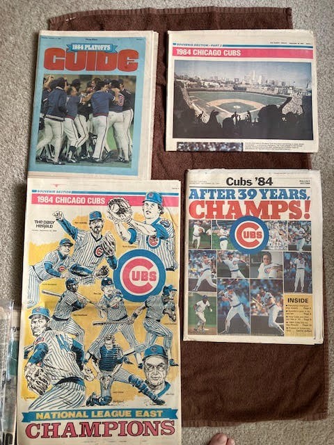 LOT OF 12 Chicago Tribune, Daily Herald, Sun Times - CHICAGO CUBS 1984 PLAYOFFS