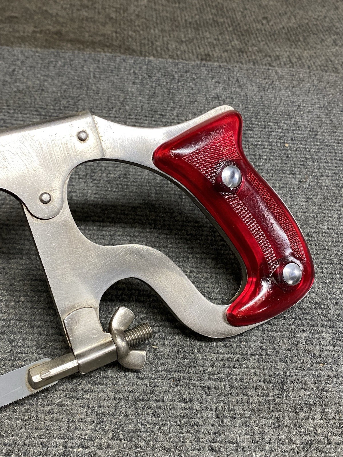 Rare Vintage Miller Falls No. 48 Adjustable Frame Hack Saw Buck Rogers Ruby Red 