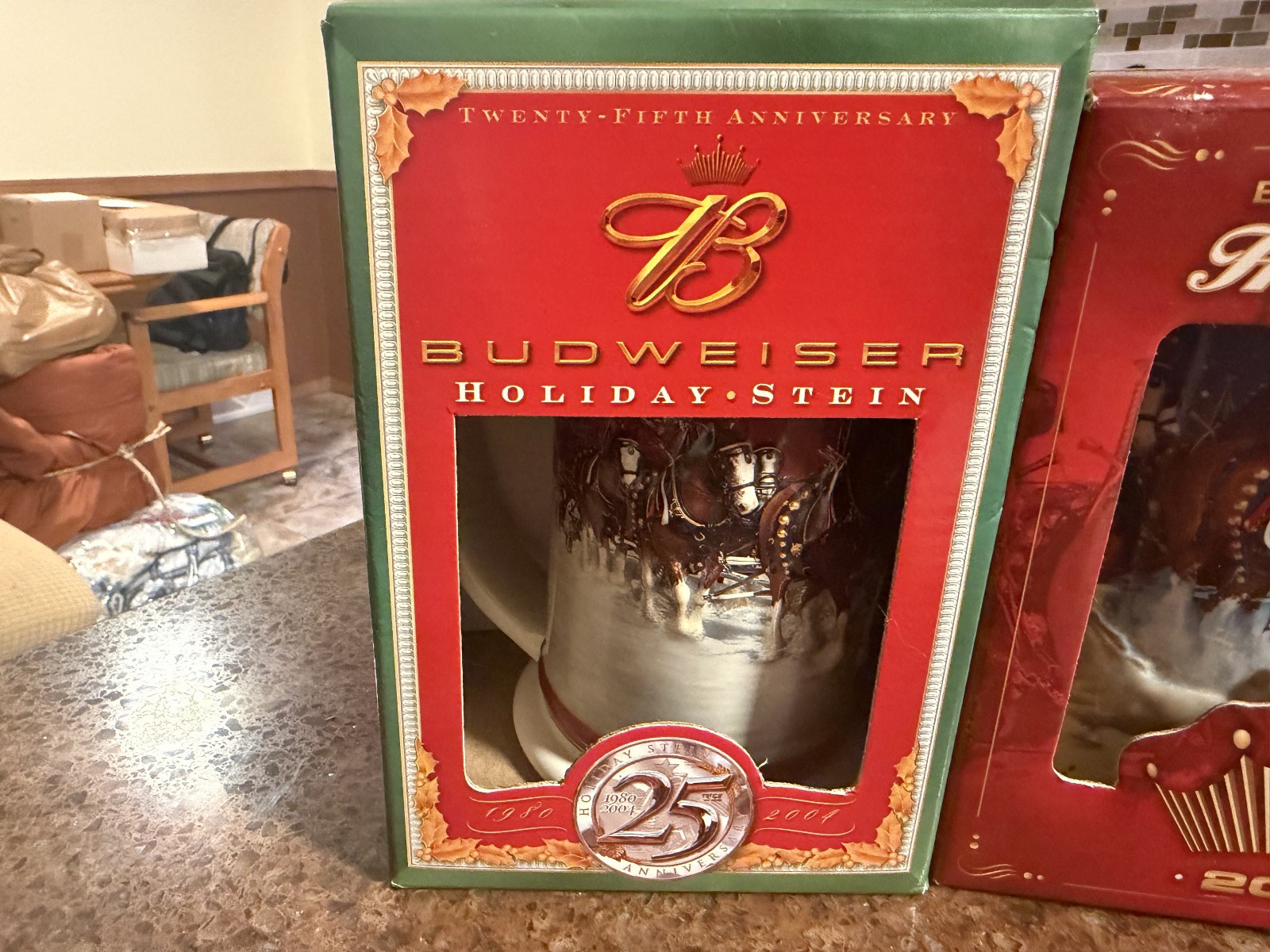 Vintage BUDWEISER HOLIDAY STEIN Set ** 2004 2005 2007 ** In Boxes