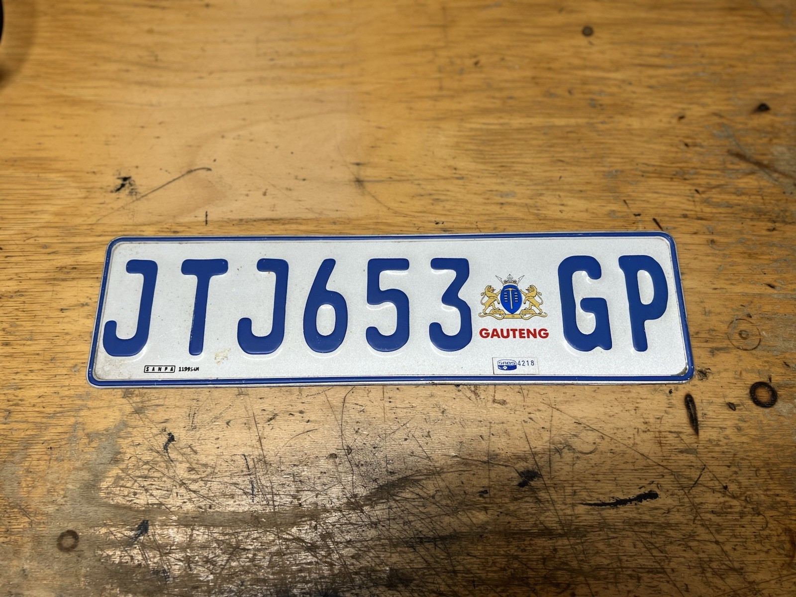 South Africa Gauteng Car Registration Plate License South Africa Gauteng Car Registration Plate License