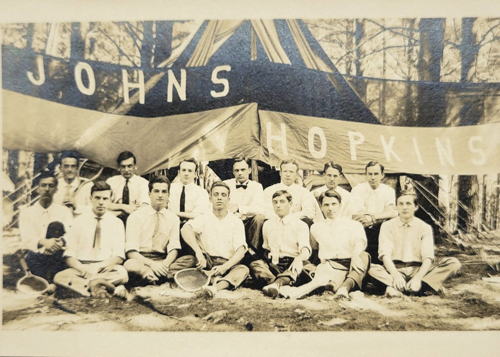 Johns Hopkins University Blue Jays Tennis Team RPPC Baltimore Maryland c1912