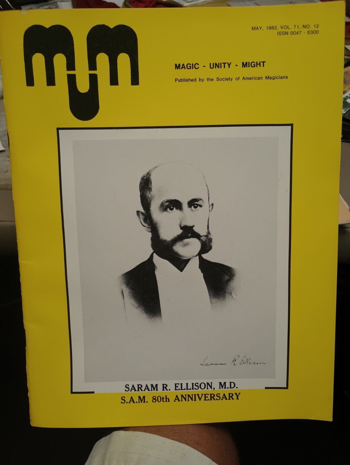 Saram R. Ellison MD MUM Society of American Magicians Magazine Issue 1982