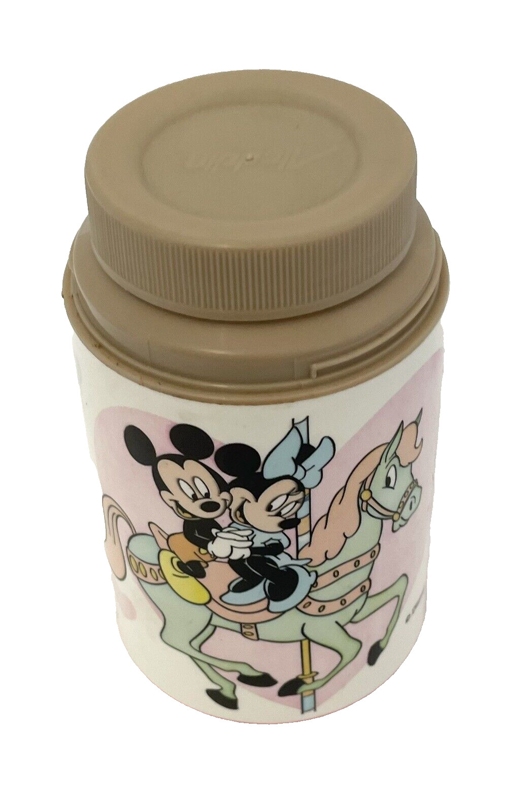 Alladin Thermos Mickey and Minnie Mouse Carousel Horse With Stopper No Cup 8 oz