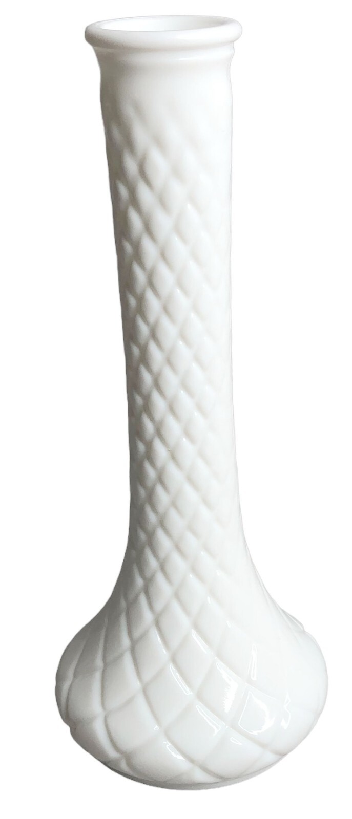 Hoosier Milk Glass Vase Diamond Quilt Pattern 9