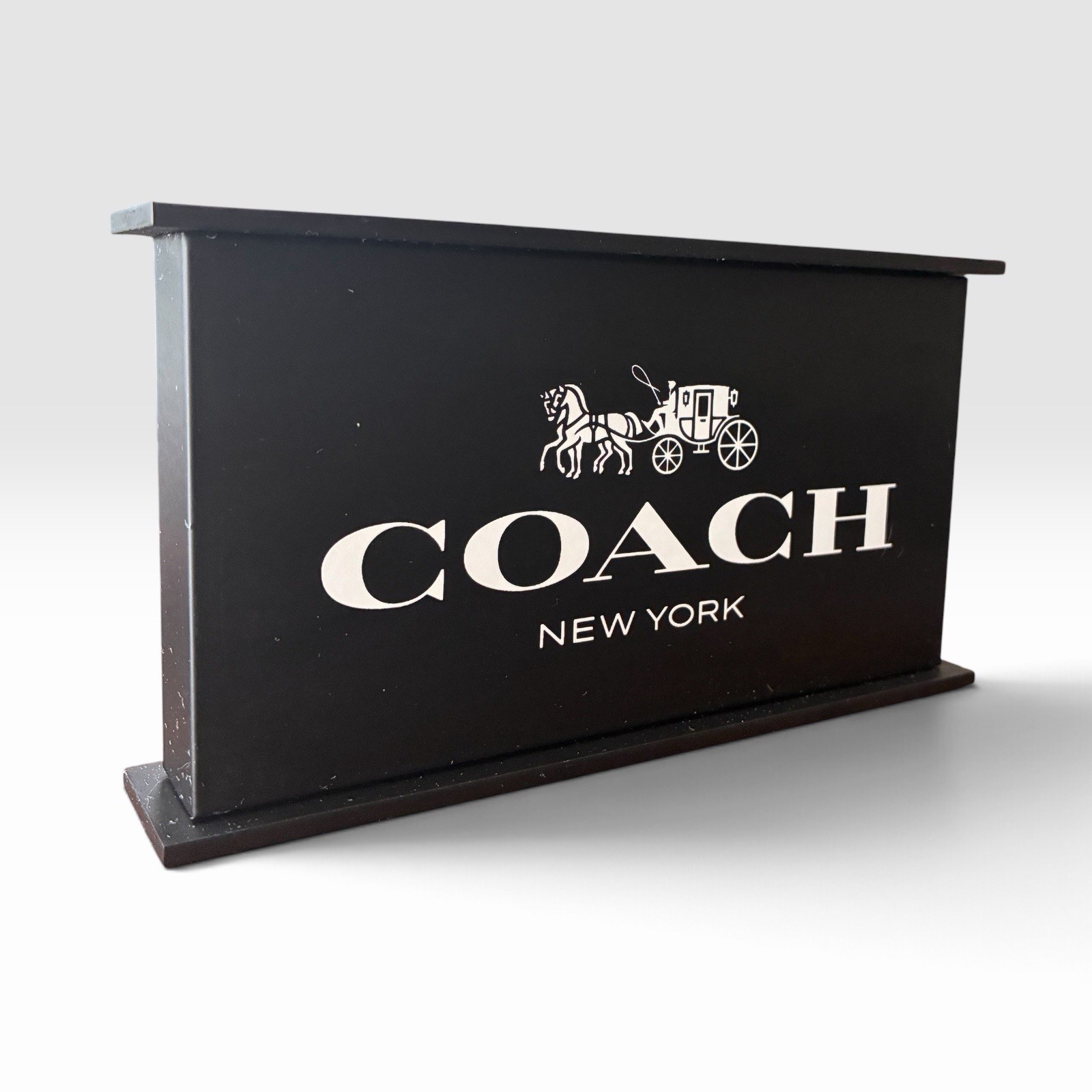 Coach New York Store Display Sign Retail Countertop Advertising Plaque