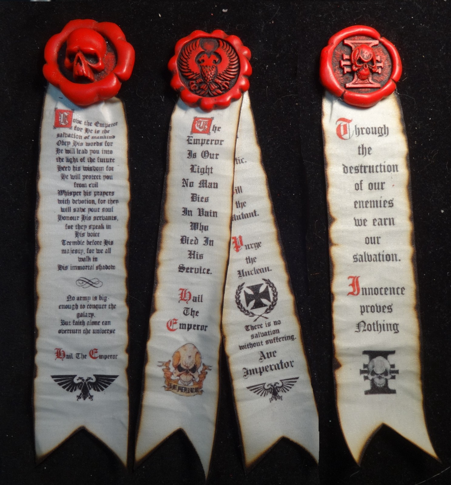 Tabletop War Games 40K mini Purity Seals set of 3