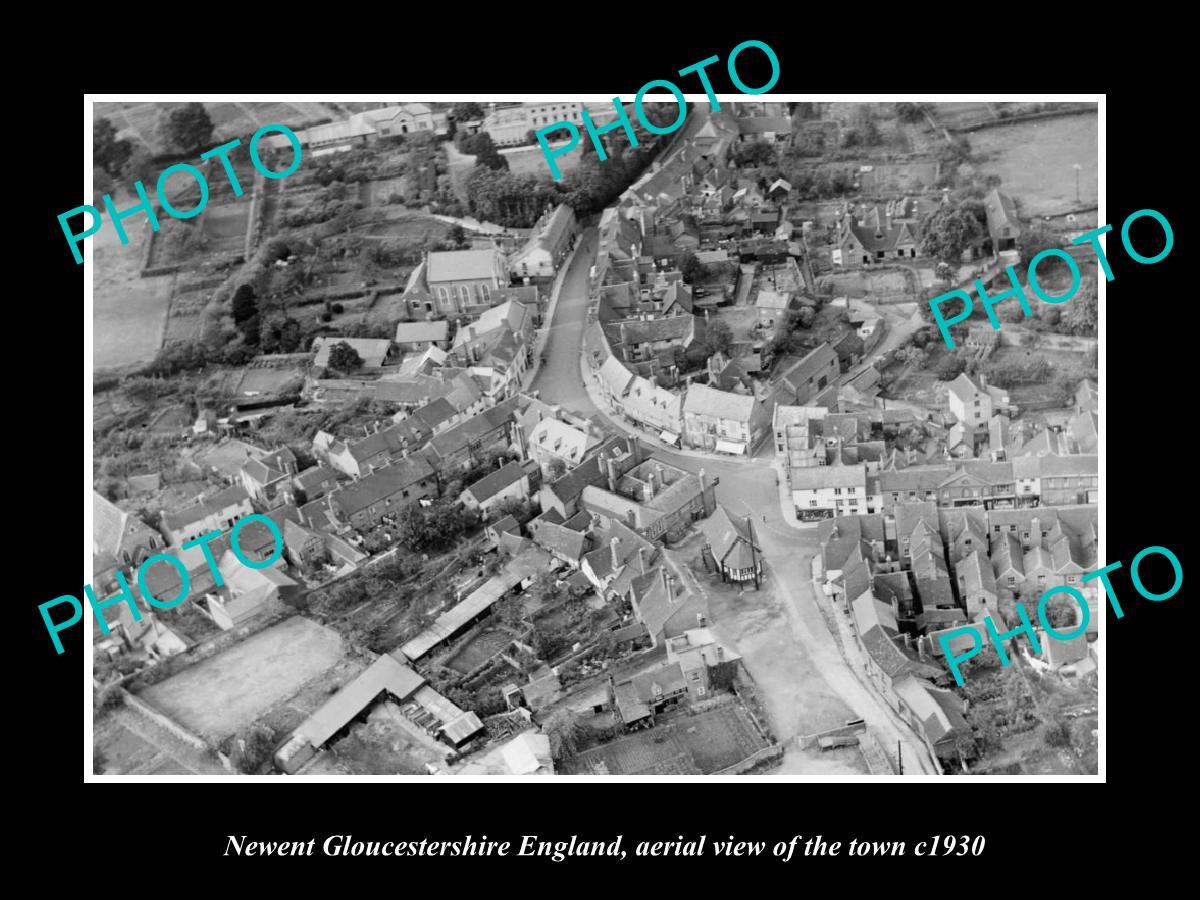 OLD LARGE HISTORIC PHOTO OF NEWENT GLOUCESTERSHIRE ENGLAND VIEW OF TOWN c1930 1