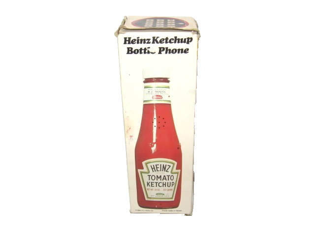 Vintage 1984 Heinz Ketchup Bottle Telephone In Box W/Instructions/Warranty Card