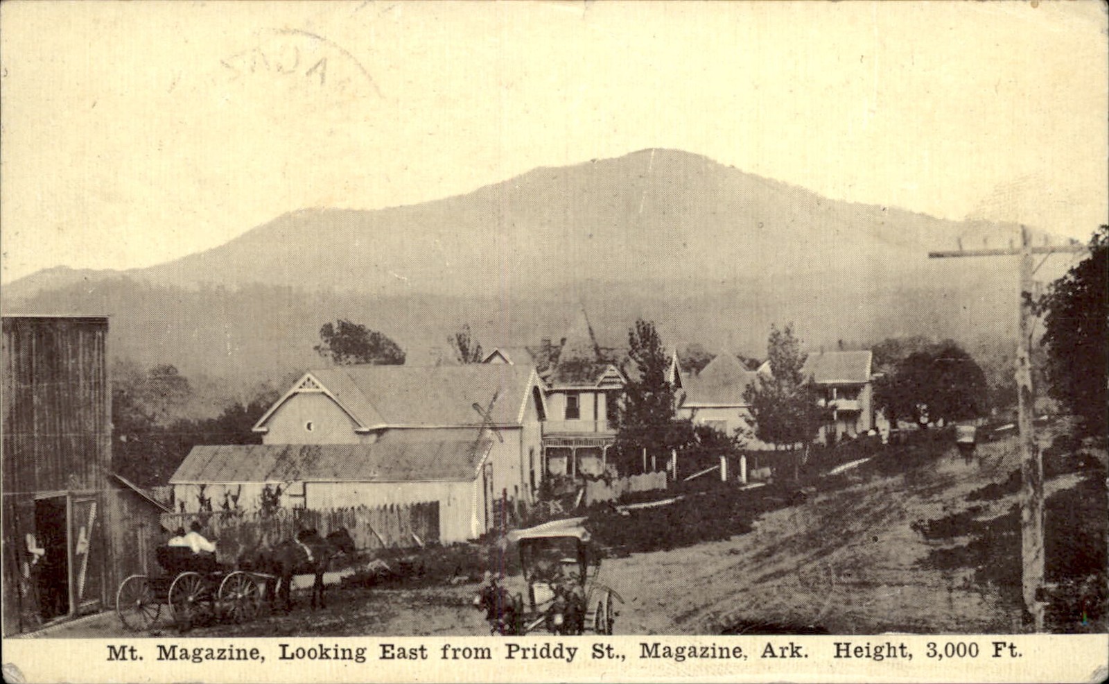 Magazine Arkansas AR Mt. Magazine Priddy St. c1900s-10s Vintage Postcard bhn