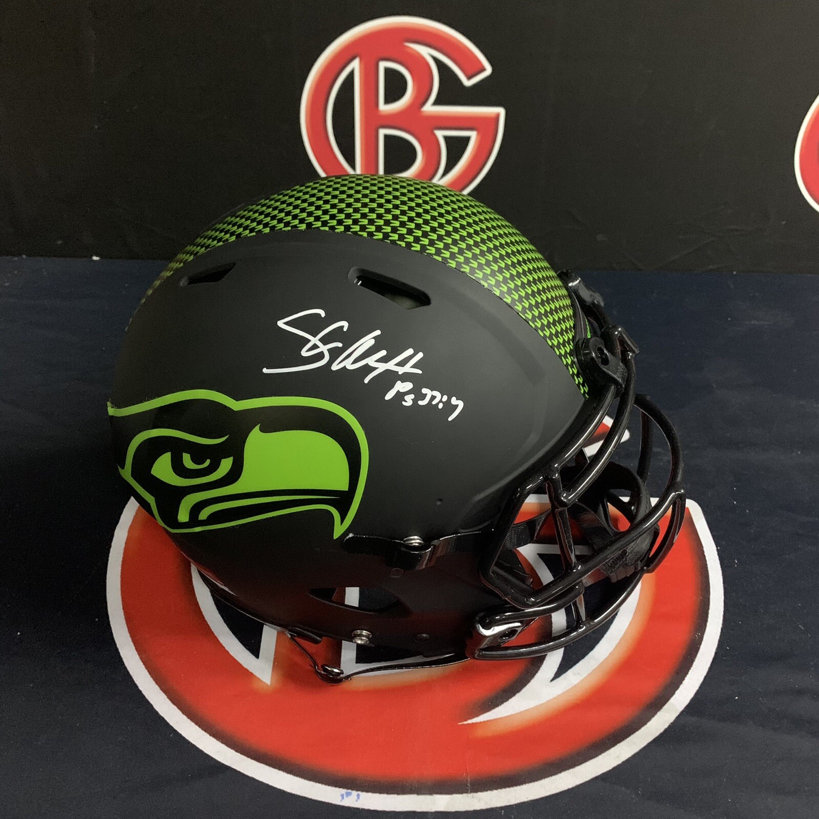 Shaun Alexander Seattle Seahawks Signed Authentic Eclipse Helmet Autographed JSA