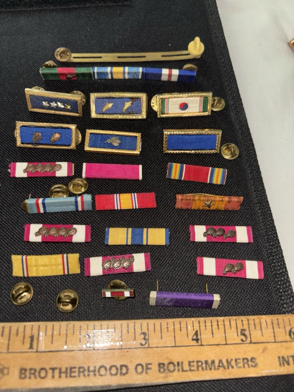 US ARMY WW2   KOREA VIETNAM MEDAL RIBBON BAR LOT MULTIPLE AWARDS