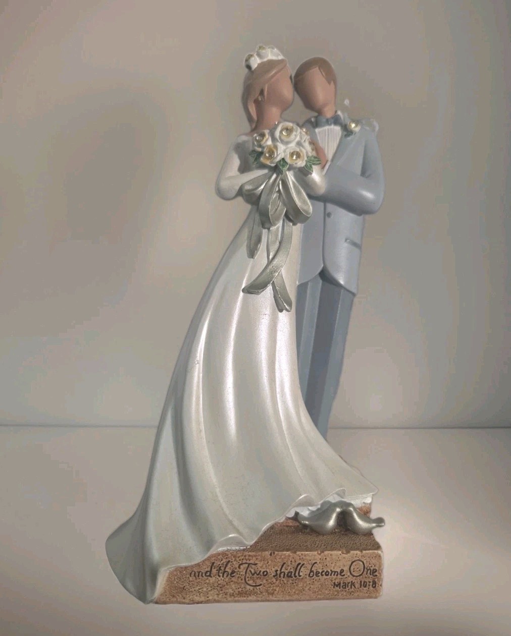 Religious Enesco Legacy Love Wedding Cake Topper Figure Kim Lawrence Mark 10:8 Religious Enesco Legacy Love Wedding Cake Topper Figure Kim Lawrence Mark 10:8