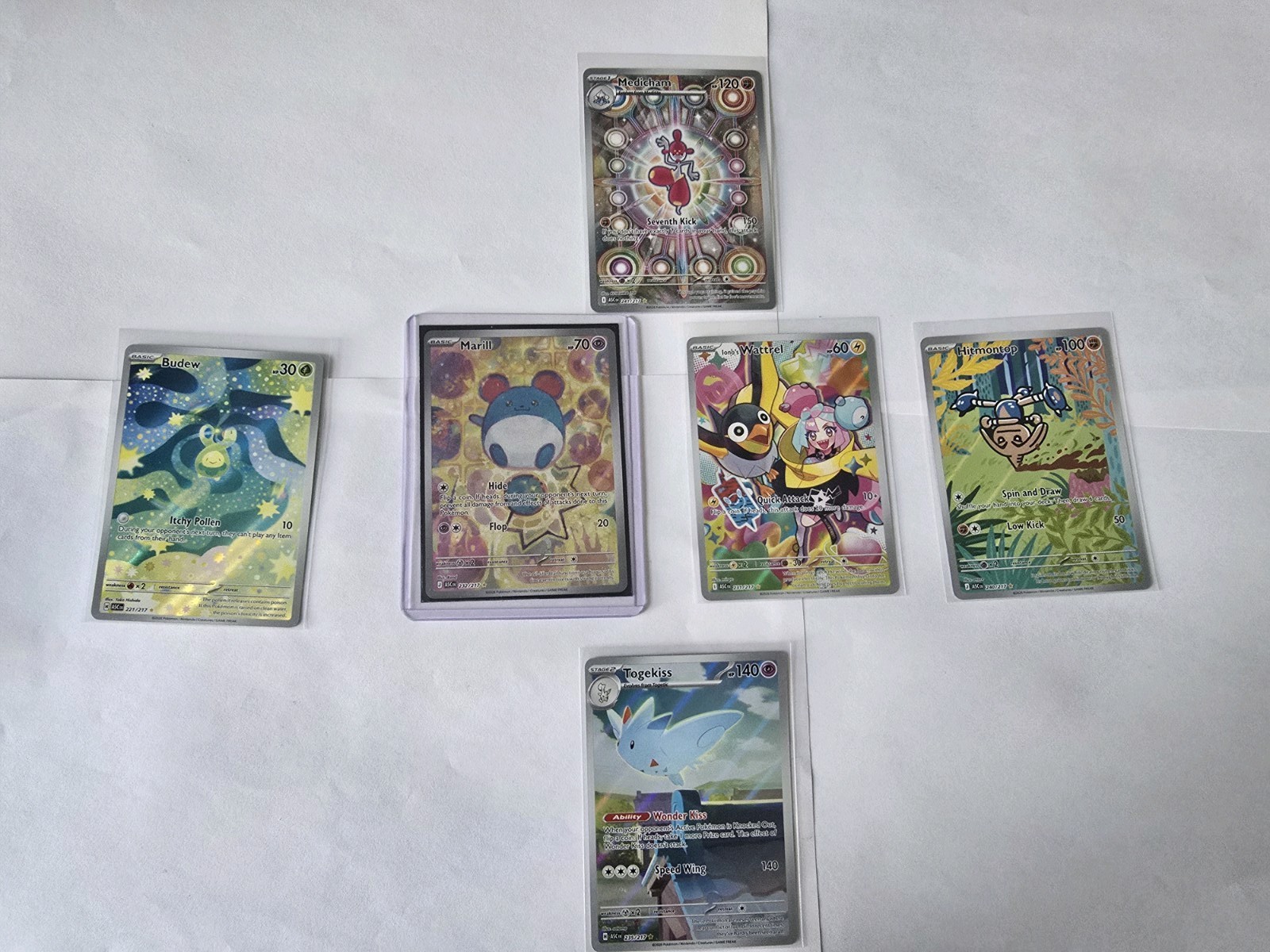 Pokemon Ascended Heroes Illustration Rare IR Bundle x6 Marill Wattrel Togekiss