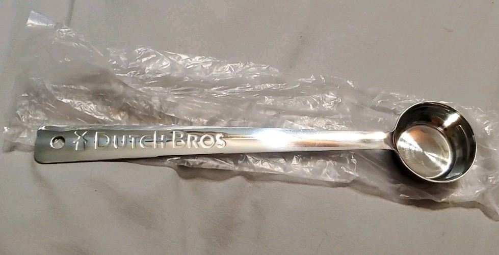 Dutch bros stainless steel measuring scoop