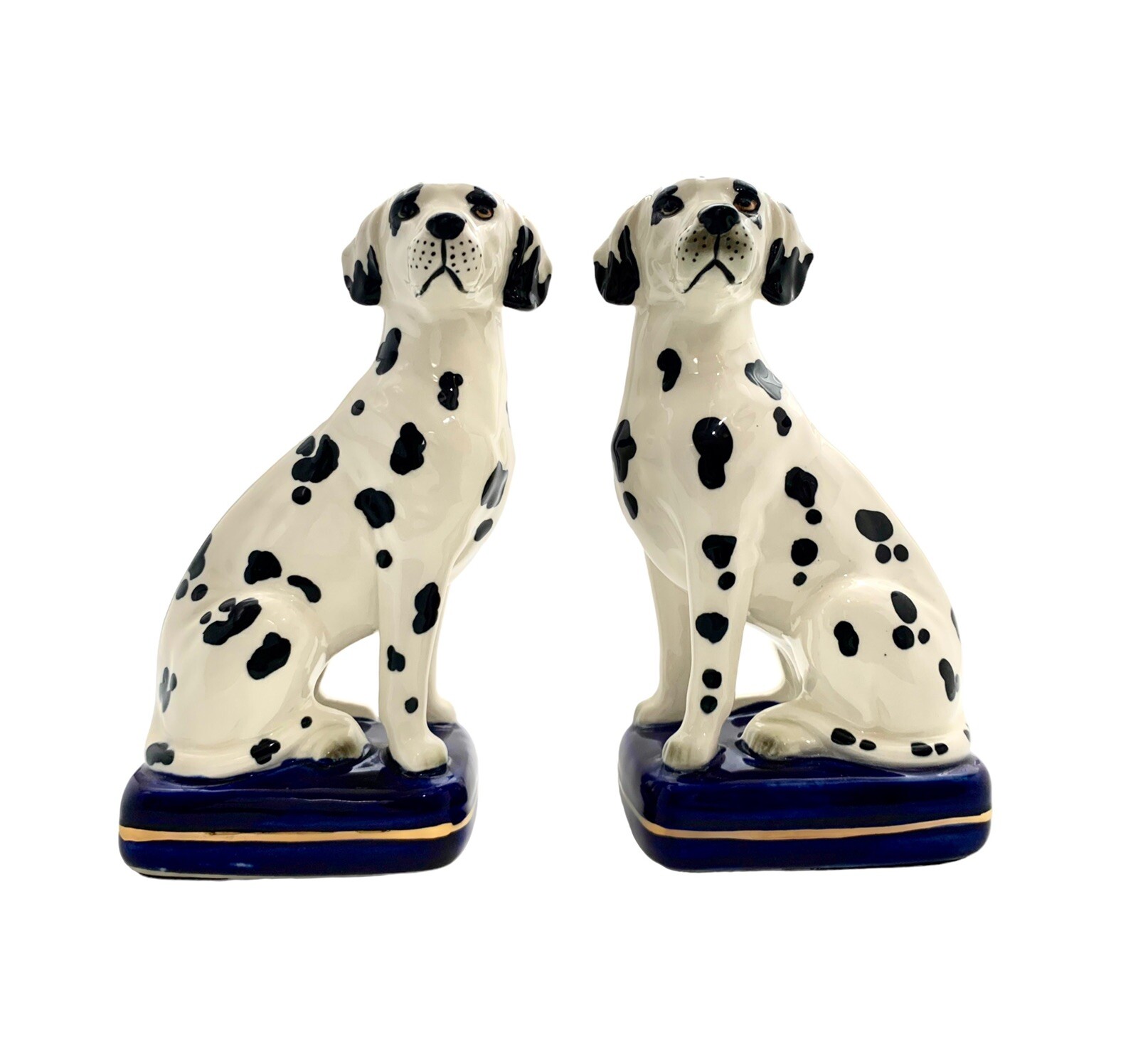 Dog Figurine Pair Dalmatian Statue Fitz and Floyd Style Rare Vintage Decor