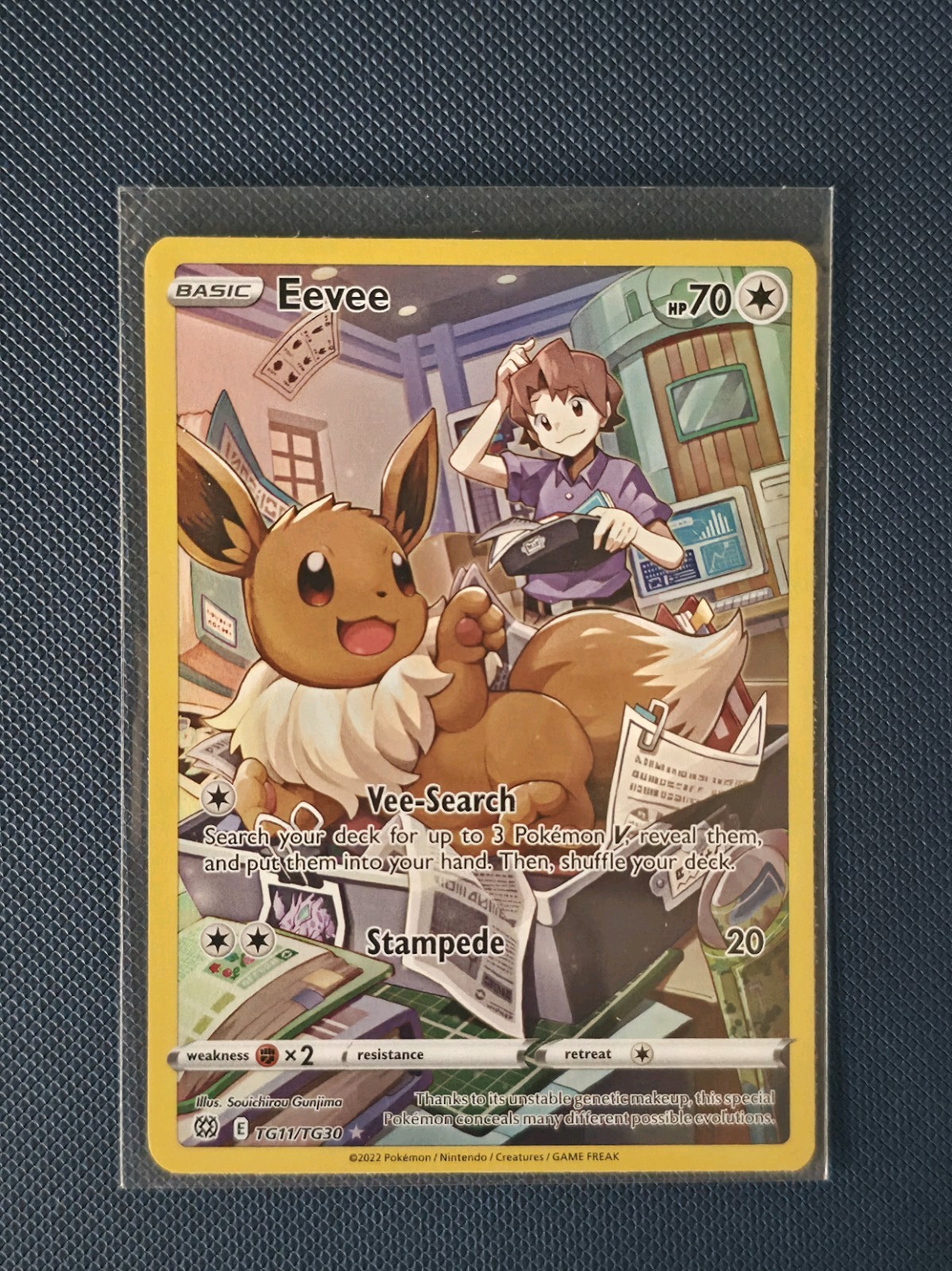 Eevee TG11/TG30 Ultra Rare Trainer Gallery Card Brilliant Stars NM Condition
