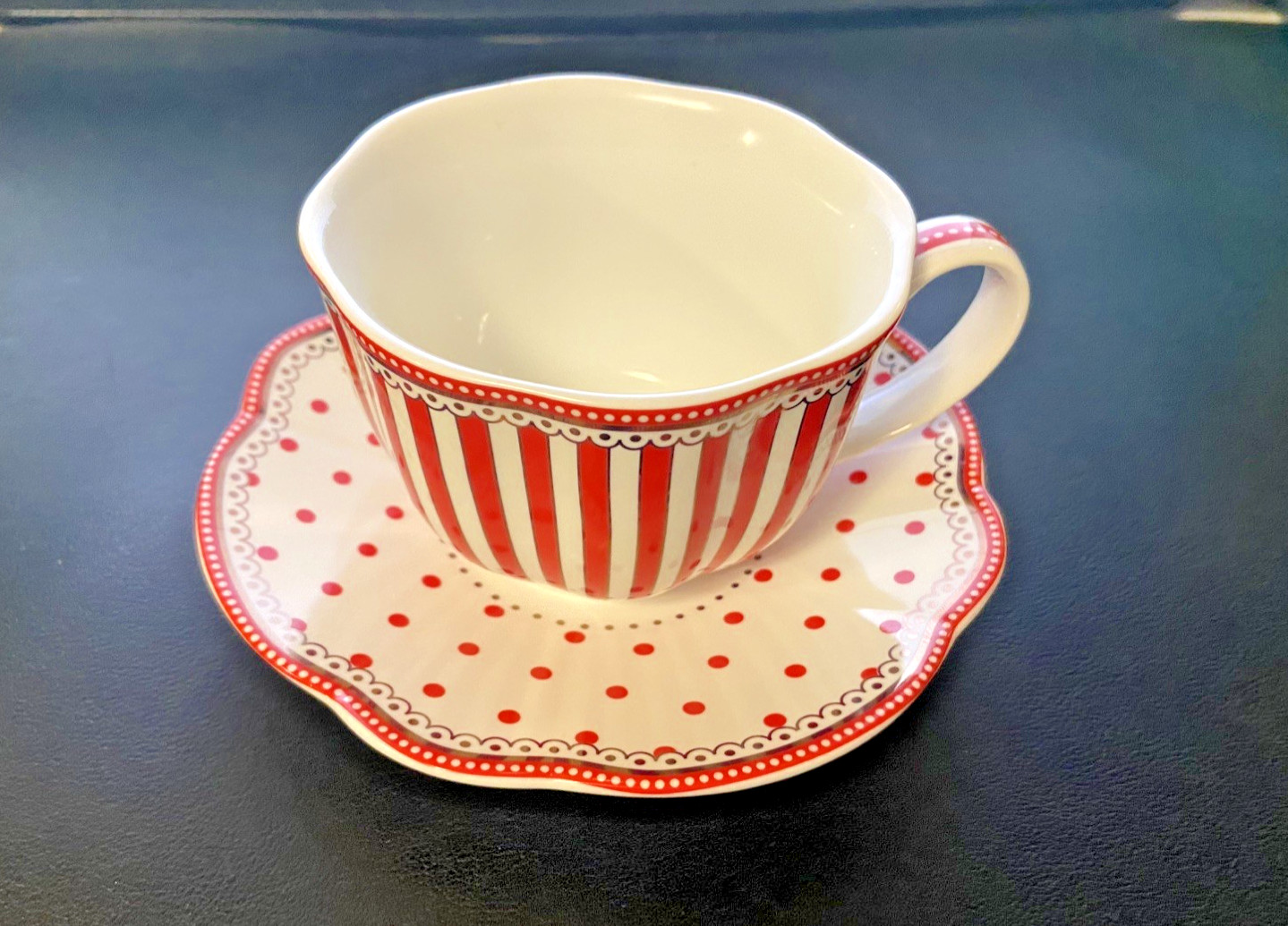 Grace Teaware Josephine Red Cup & Saucer set in great condition