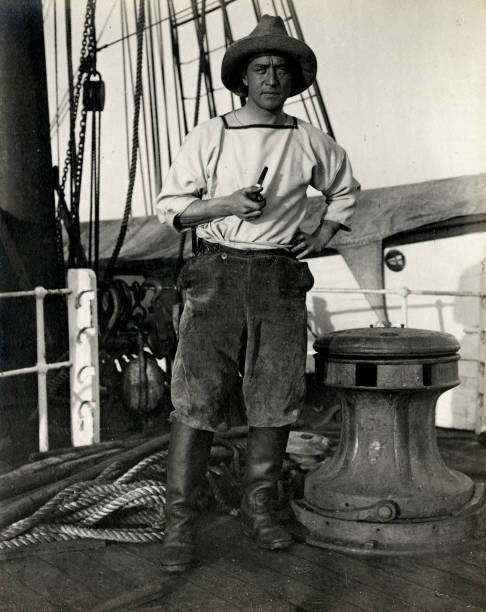 Lieutenant Rennick on Terra Nova Antarctica 1910 British Antarctic .. Old Photo