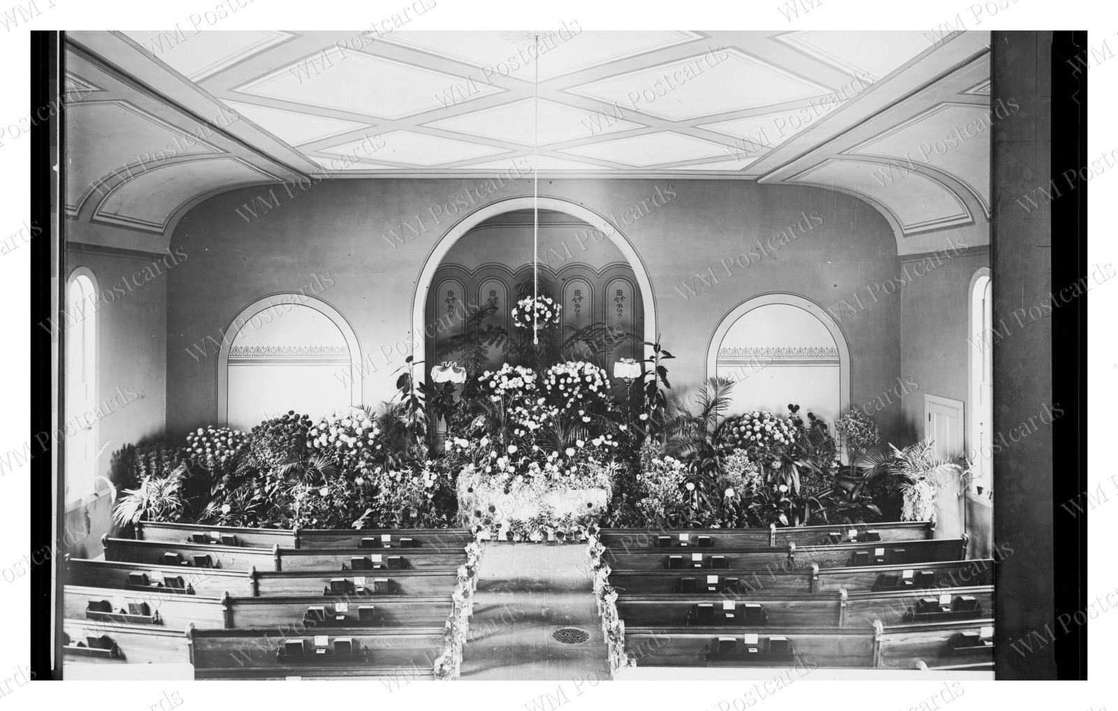 Natick Massachusetts 1899 Eliot Unitarian Church Funeral Standard Postcard