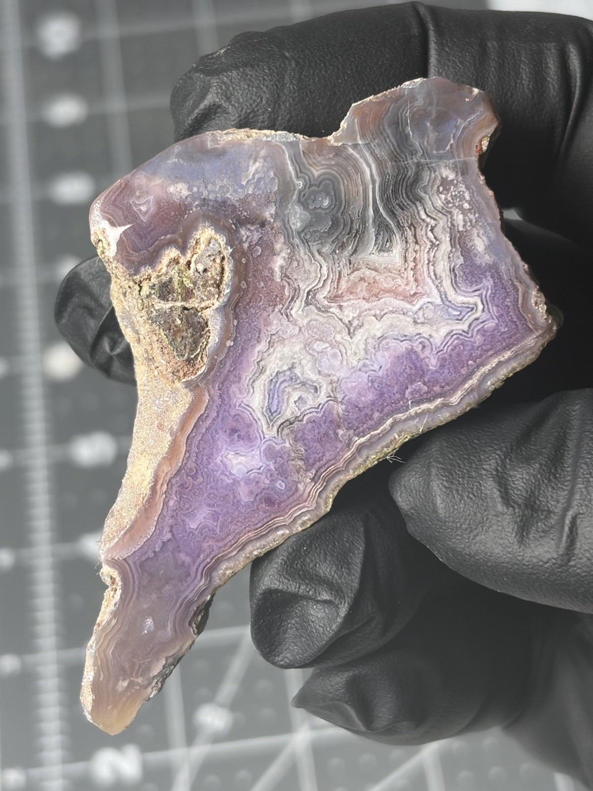 Rare Royal Aztec Lace Agate Purple Banding Old Stock