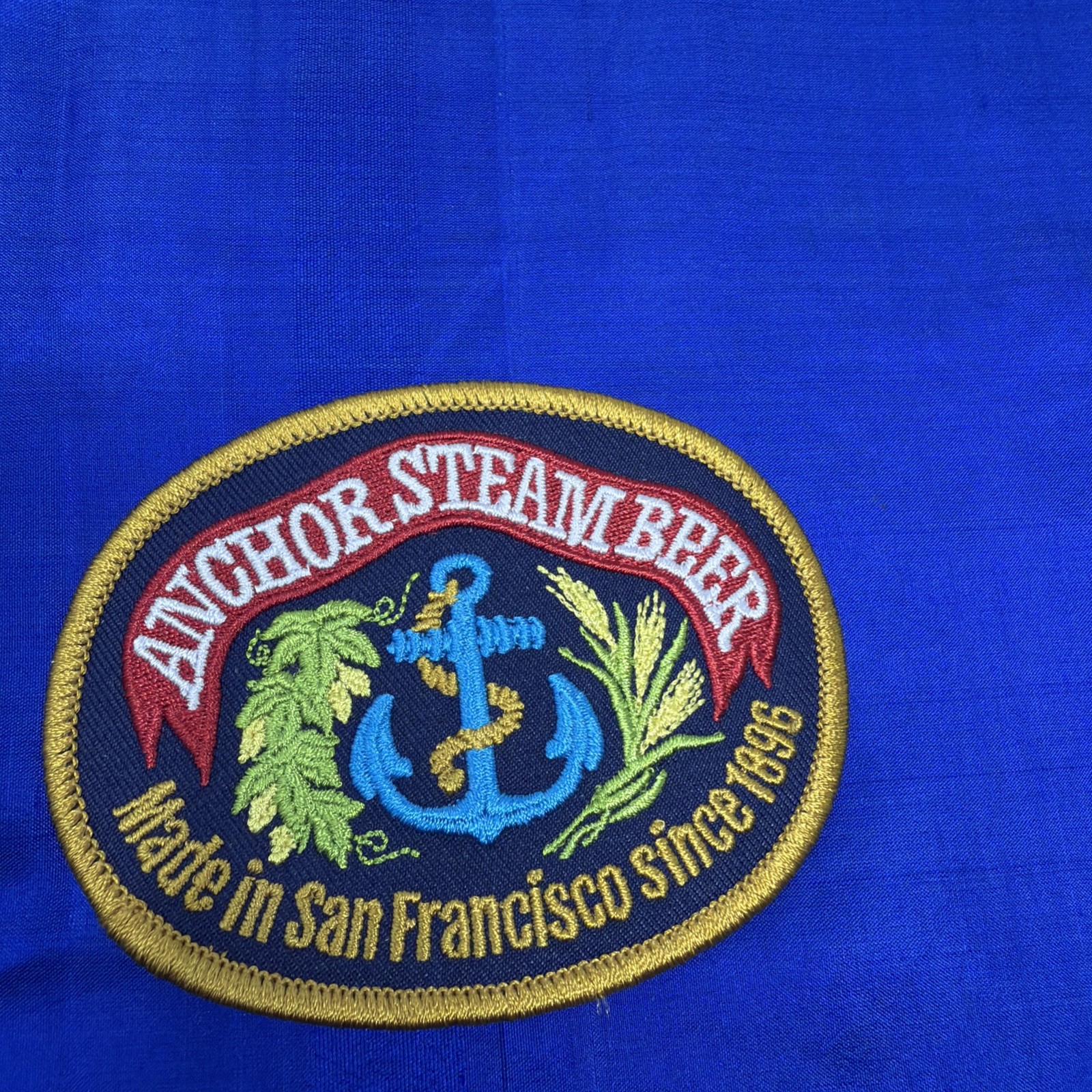 1980s Anchor Steam UNUSED Embroidered Patch 3.75\