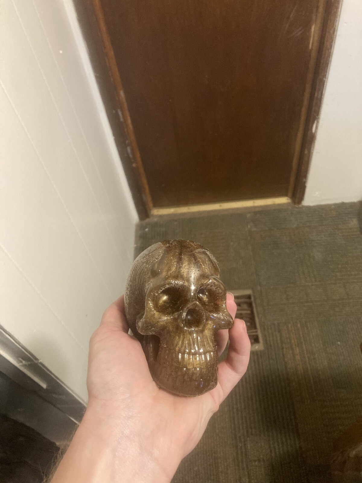 Handmade Resin Skull 3” X 2 1/2” READ DESCRIPTION