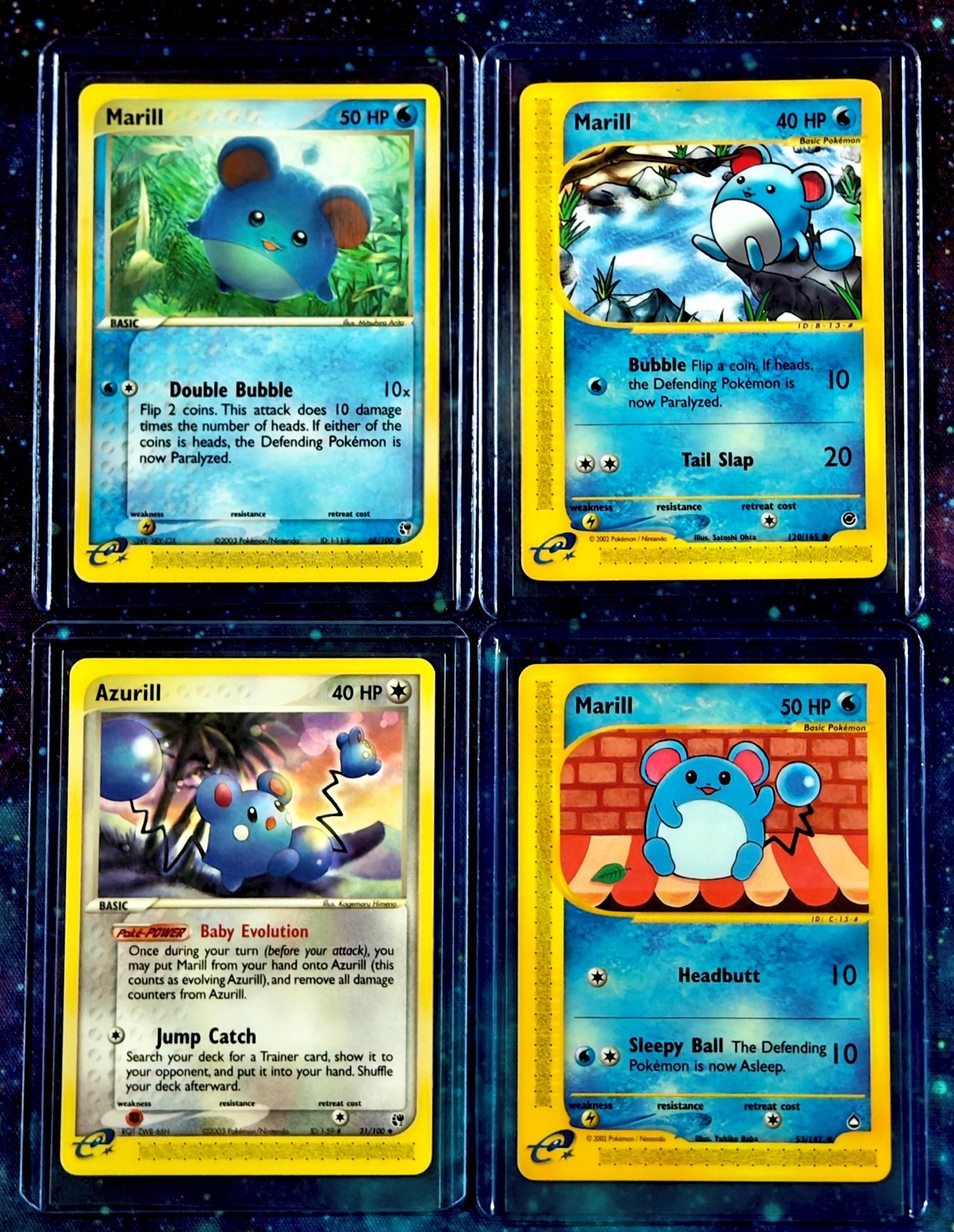 Pokemon MARILL & AZUMARILL set | Aquapolis, Expedition, Sandstorm e-Reader set
