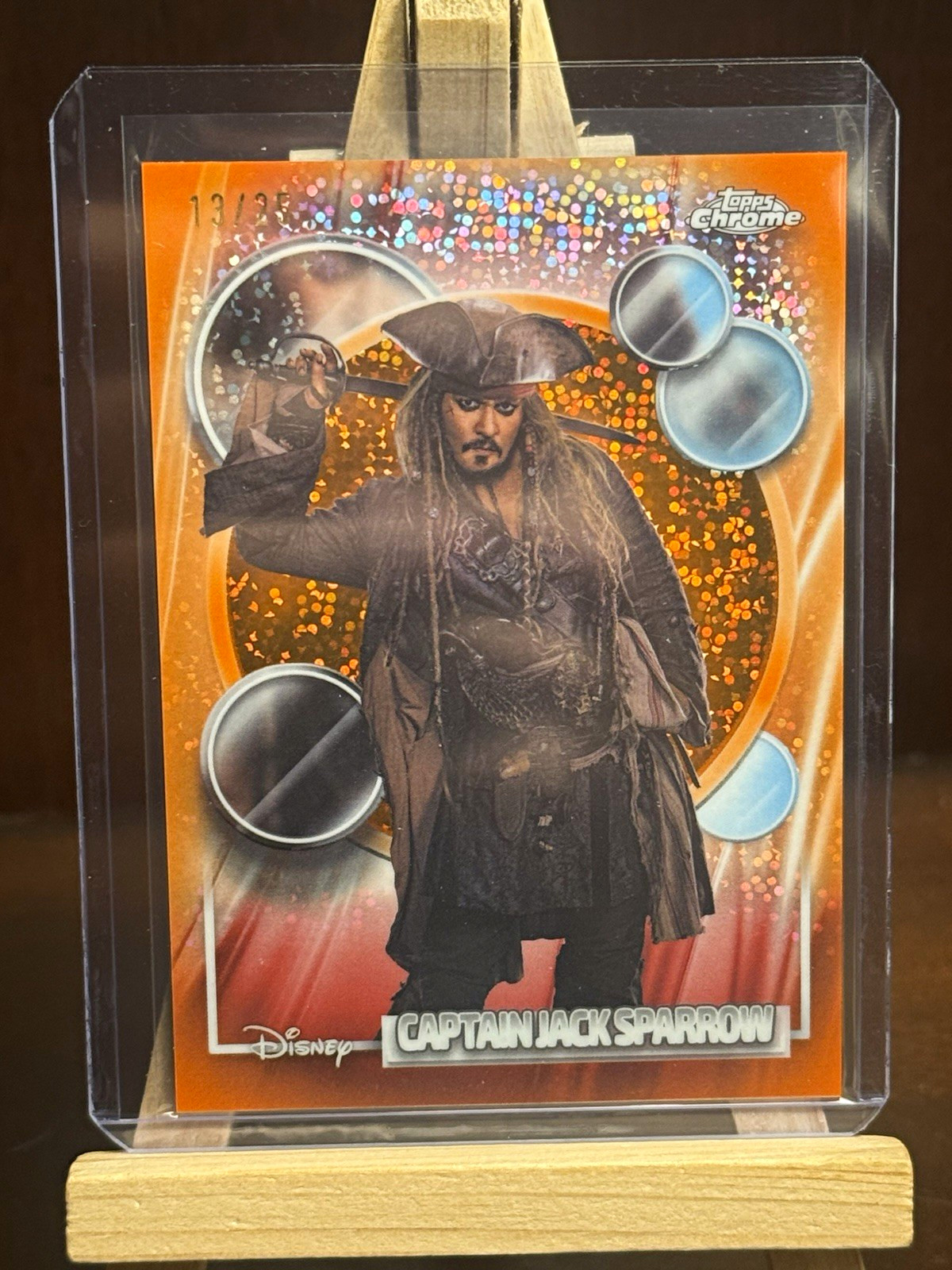 Topps Chrome 2026 Disney Pirates Caribbean Jack Sparrow /25 image variation Topps Chrome 2026 Disney Pirates Caribbean Jack Sparrow /25 image variation