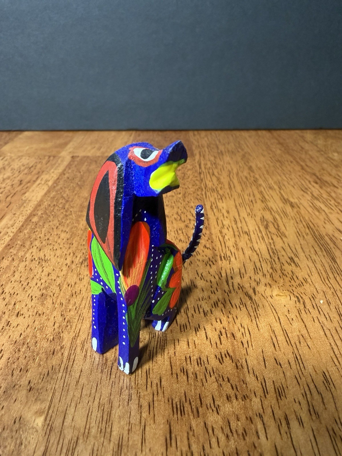 Oaxacan Wood Carving Alebrije Dog Mexican Folk Art 2.5”