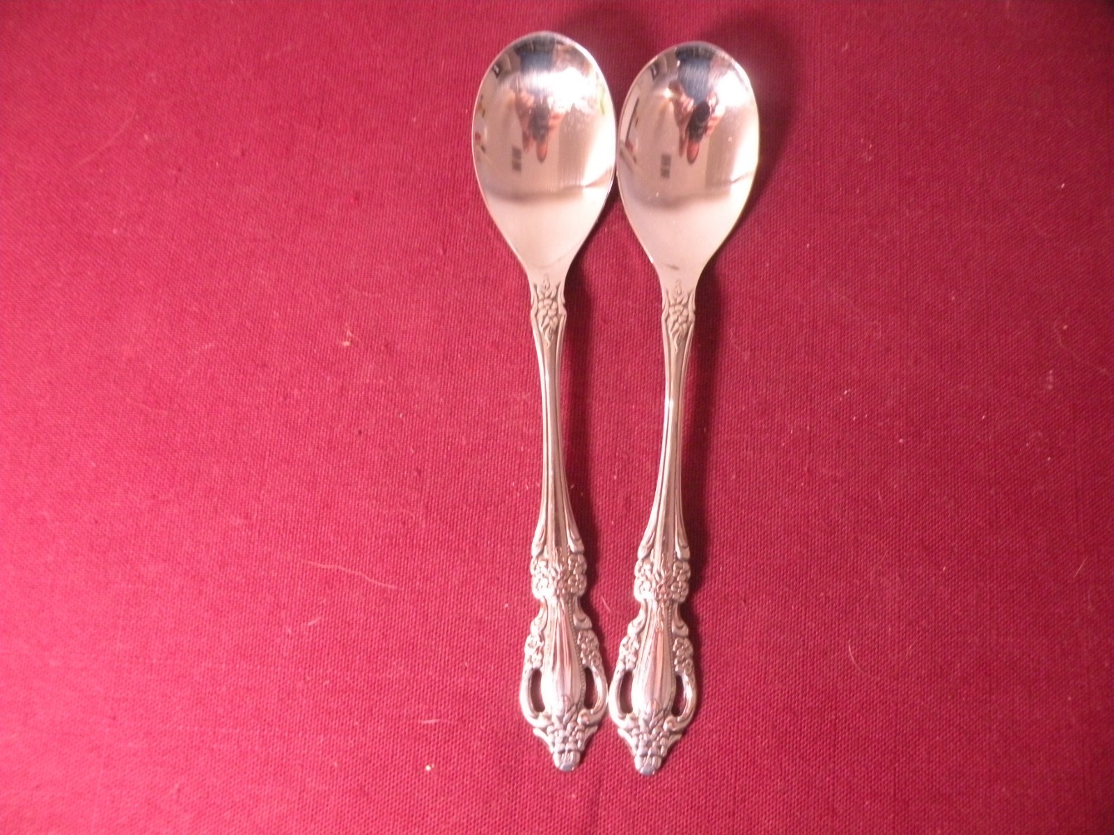 Set Of 2 Ice Cream Spoons Oneida Raphael Distinction Deluxe HH Stainless 6