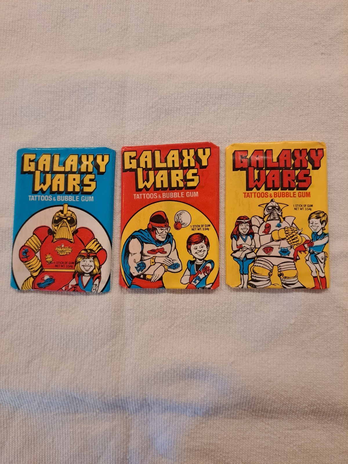 (3) 1980 Donruss Galaxy Wars Tattoo Packs
