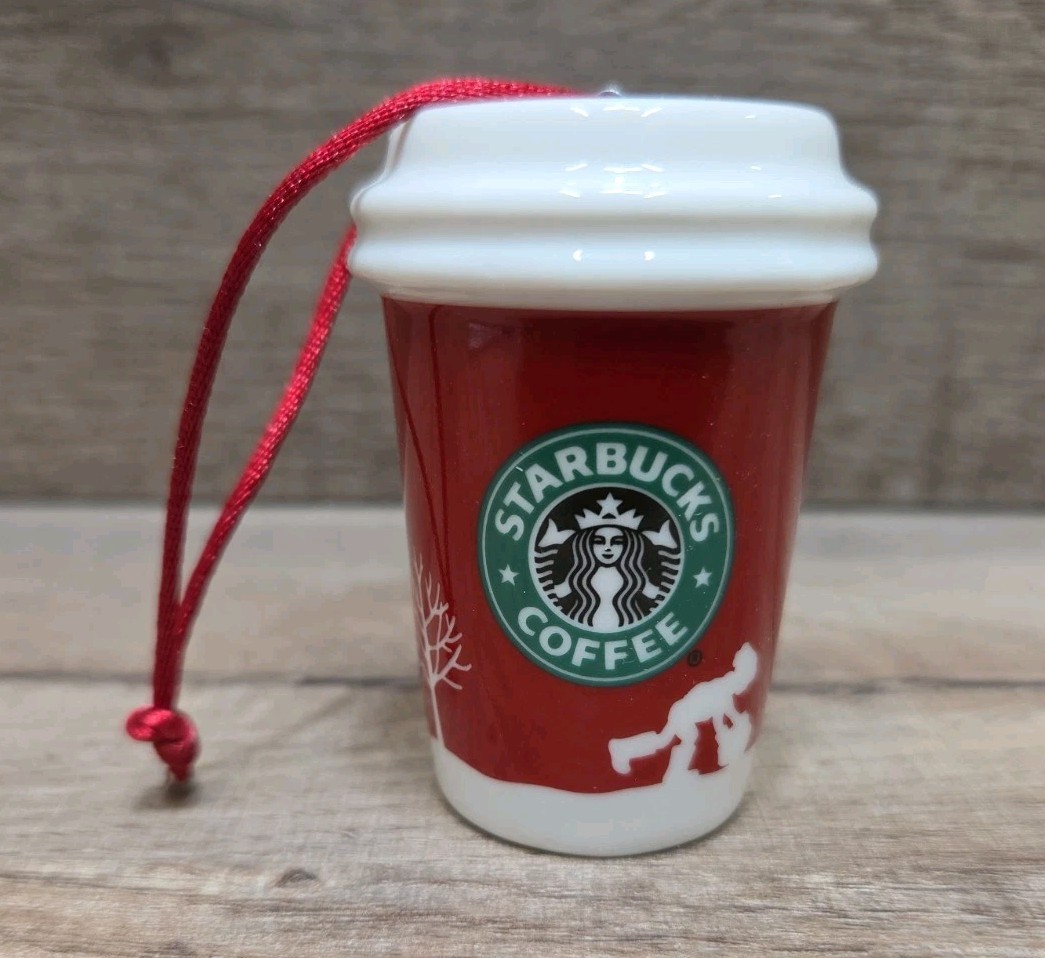 Starbucks 2006 Ceramic Hot Cup Ornament 2.5\