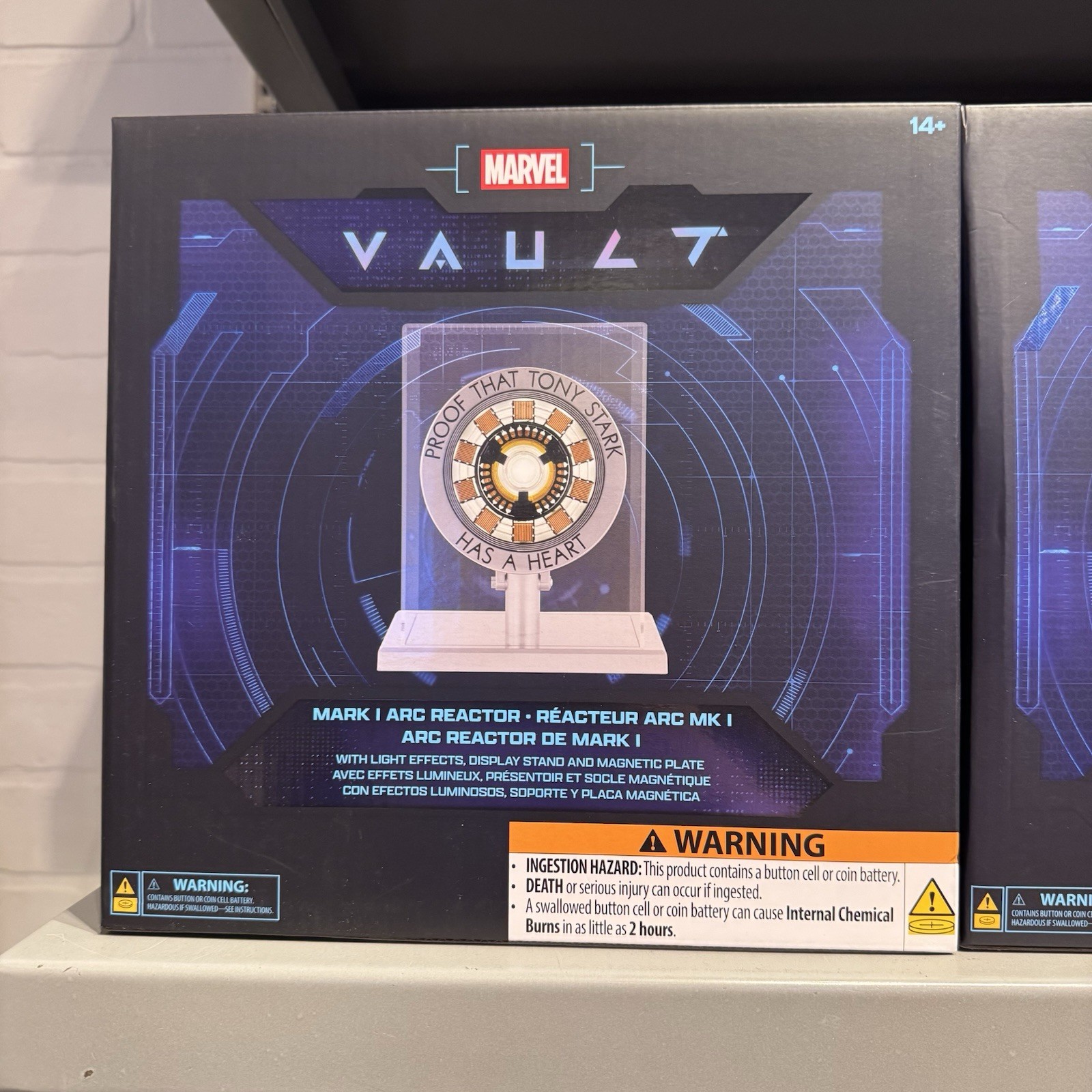 2026 Disney Parks Marvel Vault Iron Man Arc Reactor Mark 1 Light Up Display Case