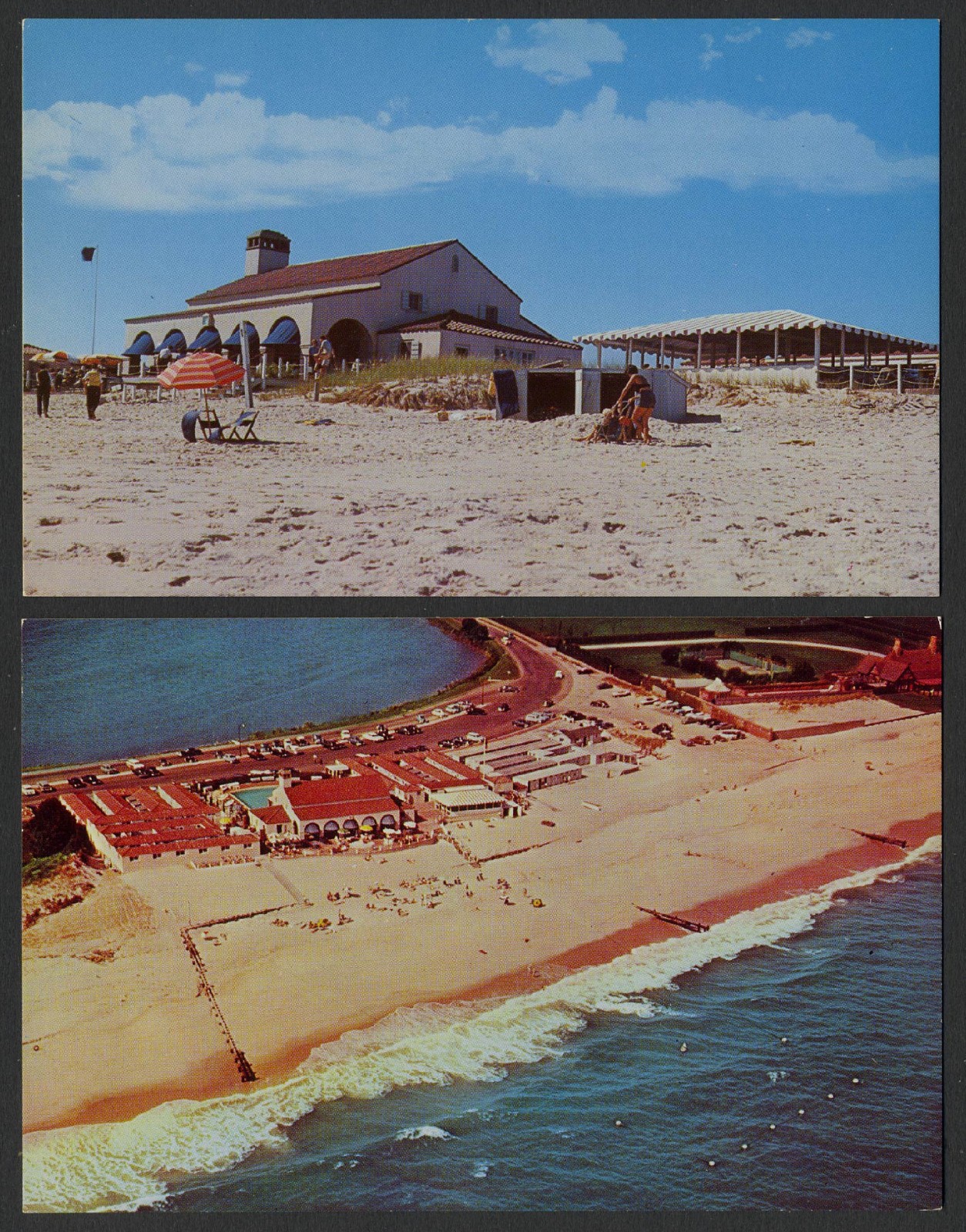 Southampton Long Island NY: Two 1950s Postcards BEACH CLUB & LAKE AGAWAM